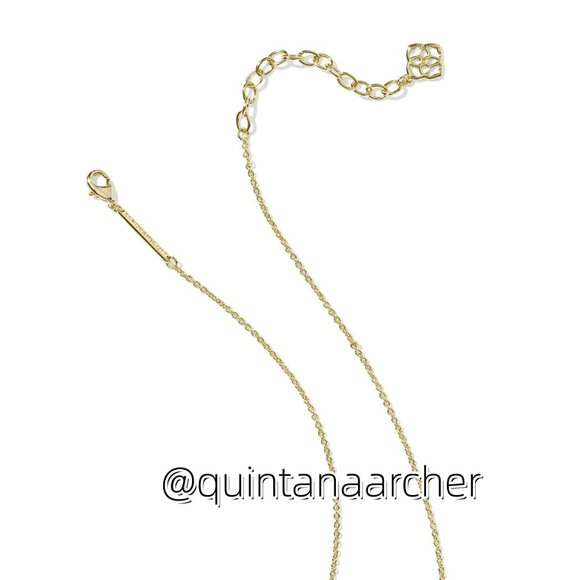 Kendra Scott Elisa Necklace Gold Red White Blue Illusion  Elisa Gold Pendant Necklace in Light Blue Illusion